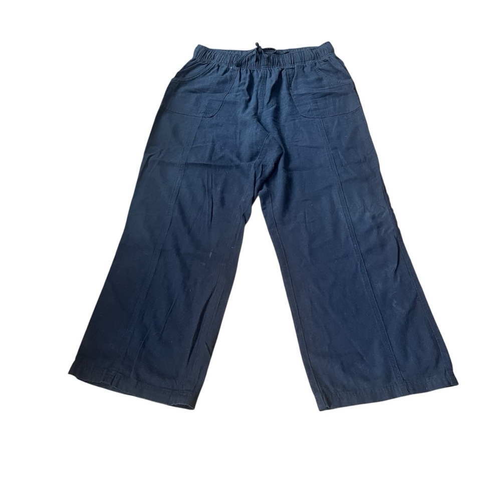 Women’s Black Linen High Rise Pants